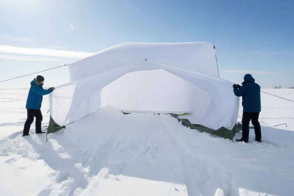 Бескаркасная палатка 14х9х5 м